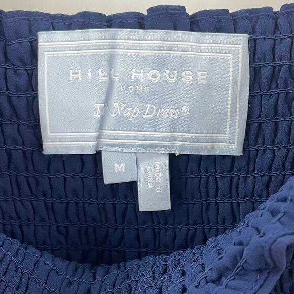 Hill House Home The Athena Nap Dress Wrinkle Resistant Navy Crepe M - Picture 7 of 9